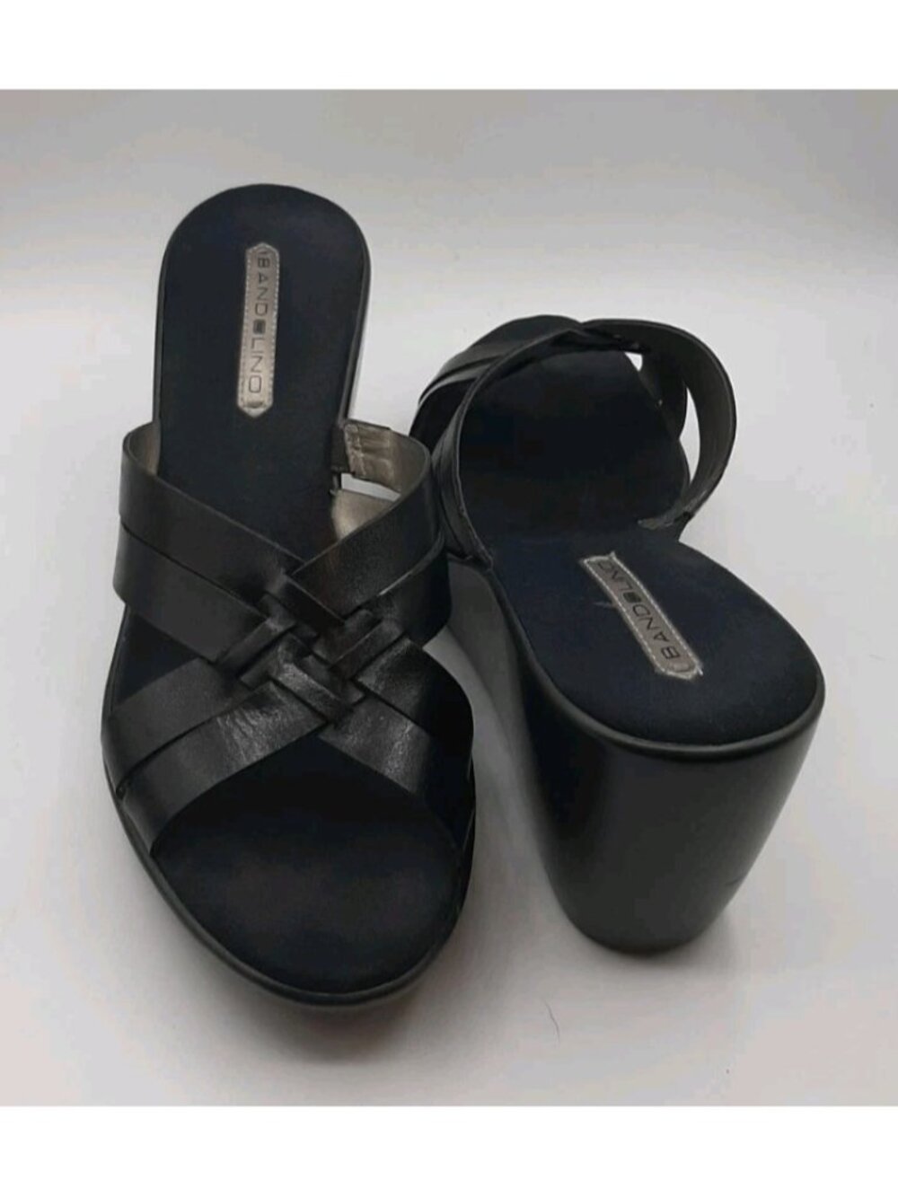 Bandolino Women's Wedge Leather Sandals Shoe Size 10 M BDRamona Original Box